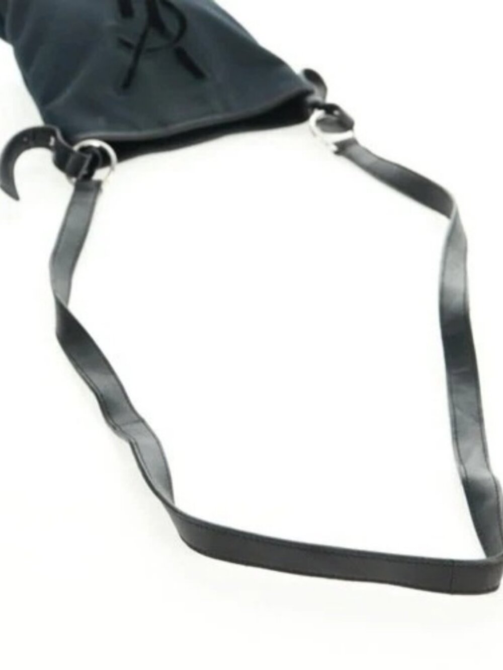 SAINT LAURENT Shoulder Bag Canvas Black Silver Auth SW1966V - Picture 8 of 16